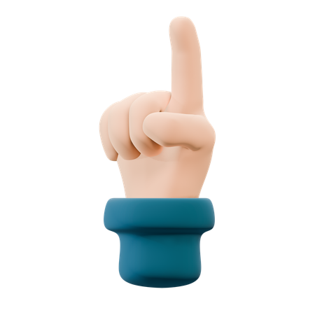 Free Pointing Finger Hand Gesture  3D Icon