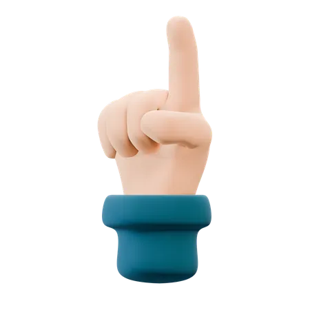 Free Pointing Finger Hand Gesture  3D Icon