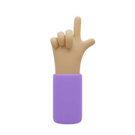 Free Pointing Hand Gesture  3D Icon
