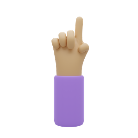 Free Pointing Hand Gesture  3D Icon