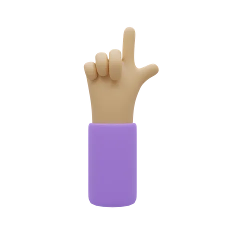 Free Pointing Hand Gesture  3D Illustration