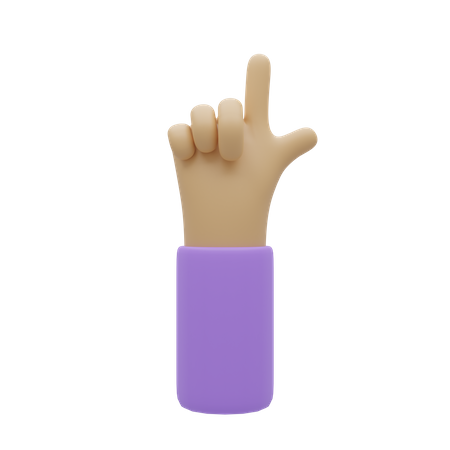 Free Pointing Hand Gesture  3D Illustration