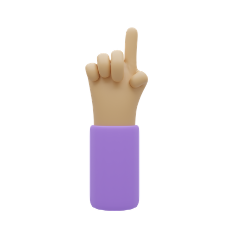 Free Pointing Hand Gesture  3D Illustration