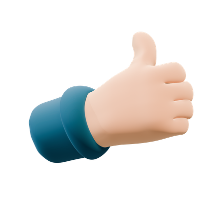 Free Polegar para cima gesto com a mão  3D Icon