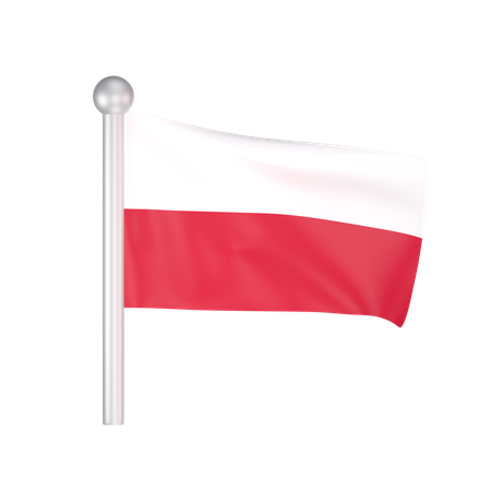 Free Polen Flagge  3D Icon