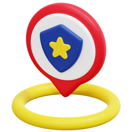 Free Police Station Location  3D Icon