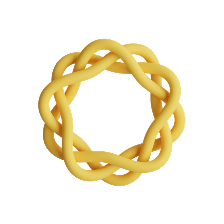 Free Poly-Twist-Knoten  3D Illustration