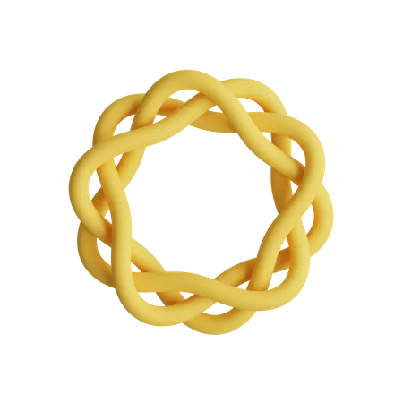 Free Poly-Twist-Knoten  3D Illustration