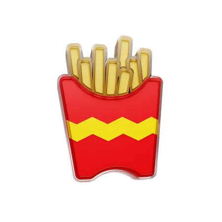 Free Pommes frites  3D Illustration