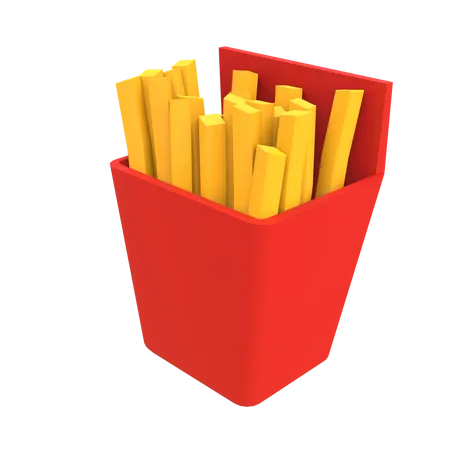 Free Pommes frites  3D Illustration