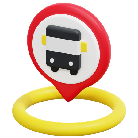 Free Localização do ponto de ônibus  3D Icon