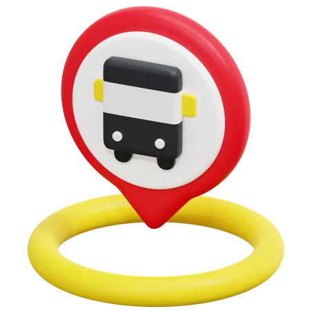 Free Localização do ponto de ônibus  3D Icon