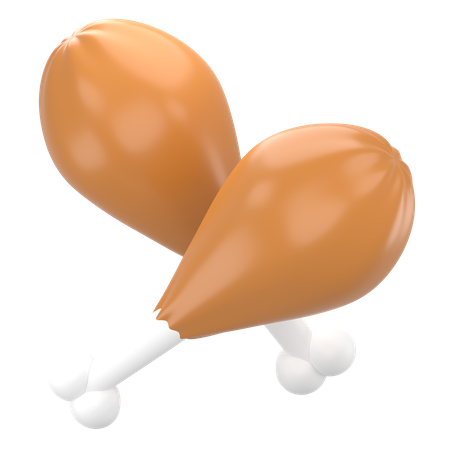 Free Poulet frit  3D Icon