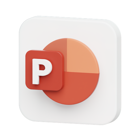 Free Powerpoint Logo  3D Illustration