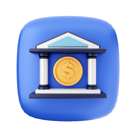 Free Prédio do banco  3D Icon