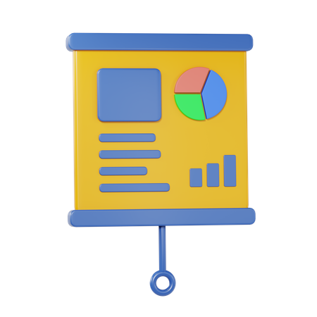 Free Presentation Board  3D Icon