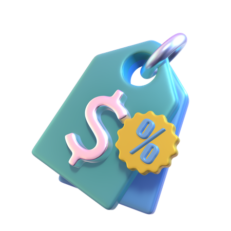 Free Price Tag  3D Icon