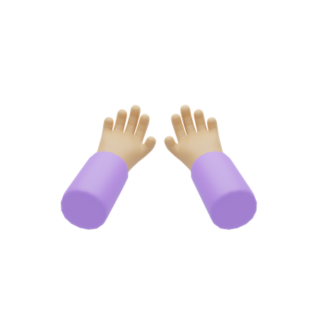 Free Prier, geste de la main  3D Icon