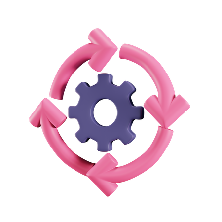 Free Proceso de trabajo  3D Icon
