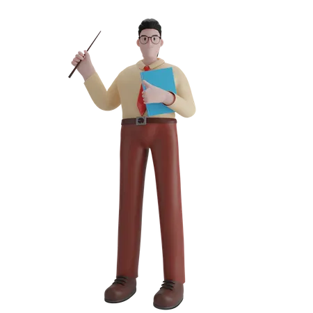 Free Professor masculino  3D Illustration