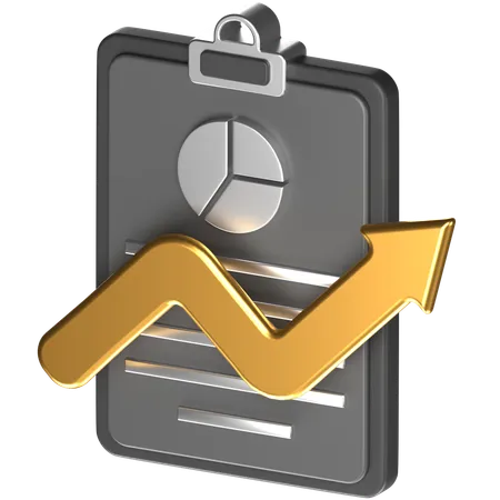 Free 3 D Icon Of A Profit Report 3D Icon