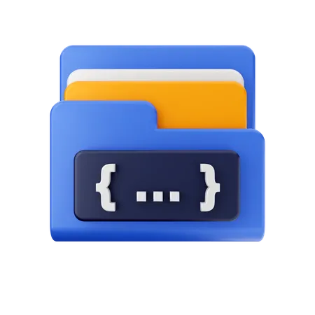 Free Programming Folder  3D Icon