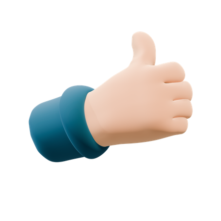 Free Pulgares arriba gesto de la mano  3D Icon