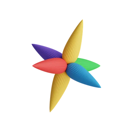 Free Pulled Star  3D Illustration