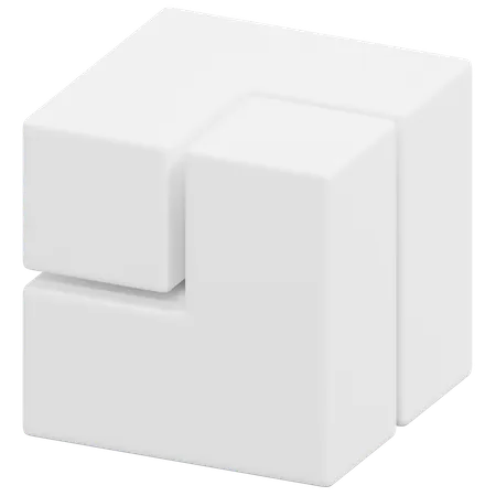 Free Puzzle Fit Cube  3D Icon