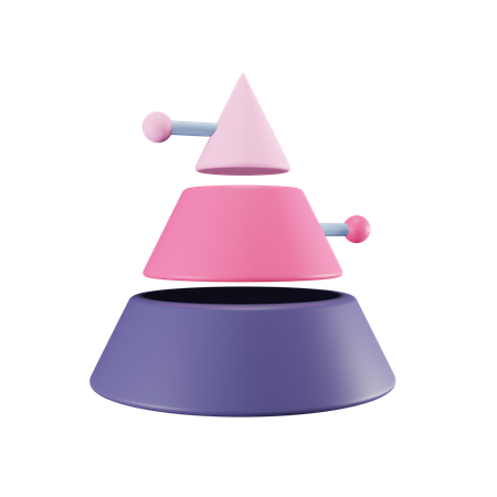 Free Pyramid Graph  3D Icon