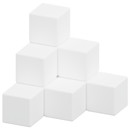 Free Pyramid Step Cubes  3D Icon