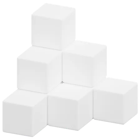 Free Pyramid Step Cubes  3D Icon
