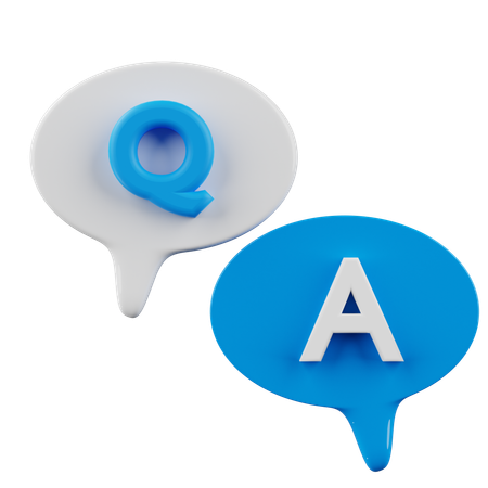 Free Q And A Buble Chat  3D Icon