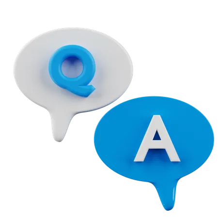 Free Q And A Buble Chat  3D Icon