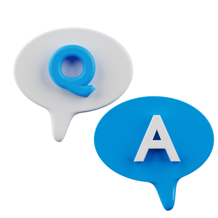 Free Q And A Buble Chat  3D Icon