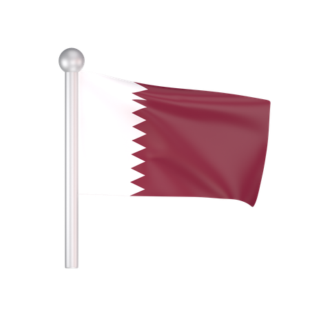 Free Qatar Flag  3D Icon
