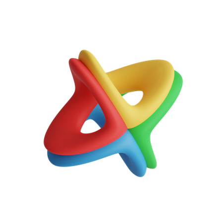 Free Quad bent X donuts  3D Icon