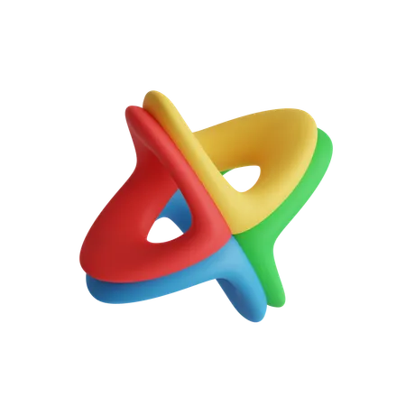 Free Quad bent X donuts  3D Icon