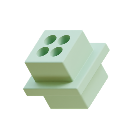 Free Cuboïde à quatre trous  3D Icon