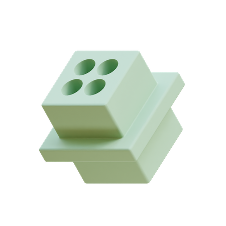 Free Quader mit vier Löchern  3D Icon