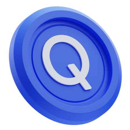 Free Qualcomm-Logo auf einer runden blauen Münze  3D Icon