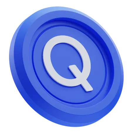 Free Qualcomm-Logo auf einer runden blauen Münze  3D Icon