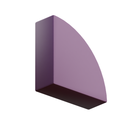 Free Quart de cercle  3D Icon