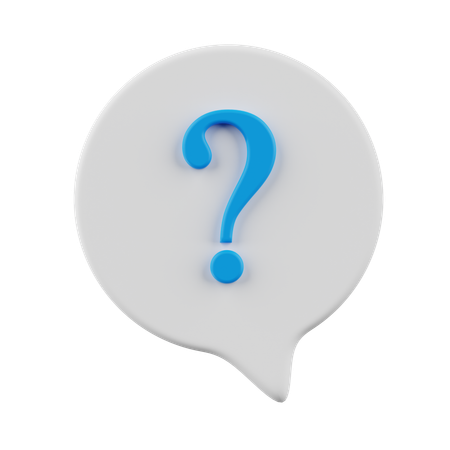 Free Question Buble Chat  3D Icon