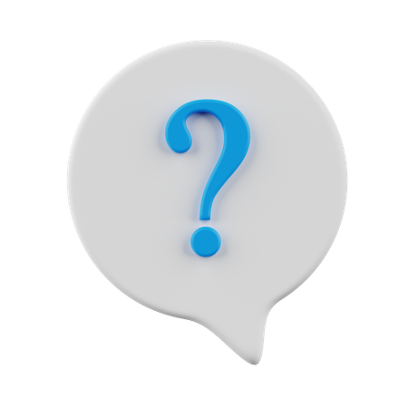 Free Question Buble Chat  3D Icon