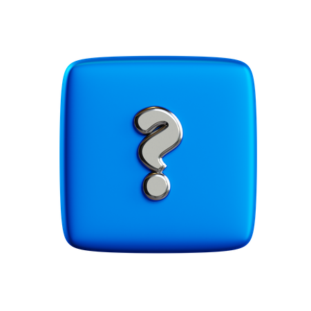 Free Question Mark Button  3D Icon