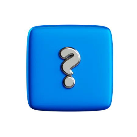 Free Question Mark Button  3D Icon