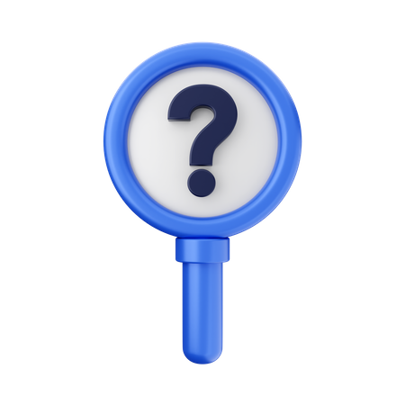 Free Question Mark Glass  3D Icon