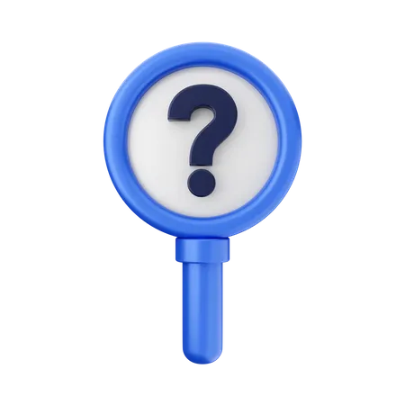 Free Question Mark Glass  3D Icon