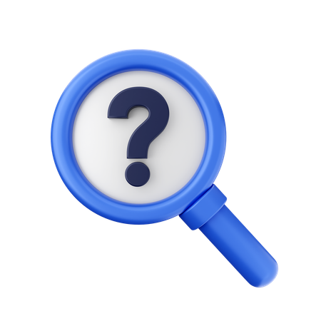 Free Question Mark Magnifying Glass  3D Icon